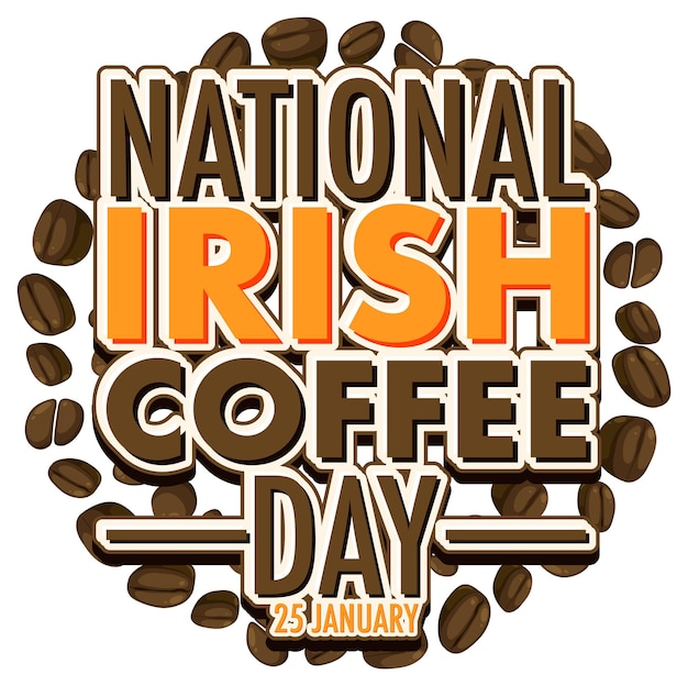 Free Vector national irish coffee day banner design