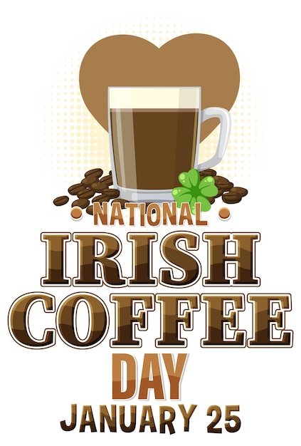 Free Vector national irish coffee day banner design