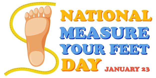 Free Vector national measure your feet day banner design