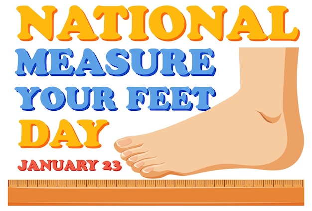 Free vector national measure your feet day banner design