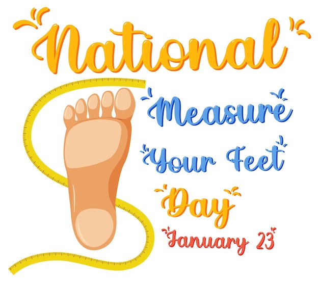 National Measure Your Feet Day Banner Design