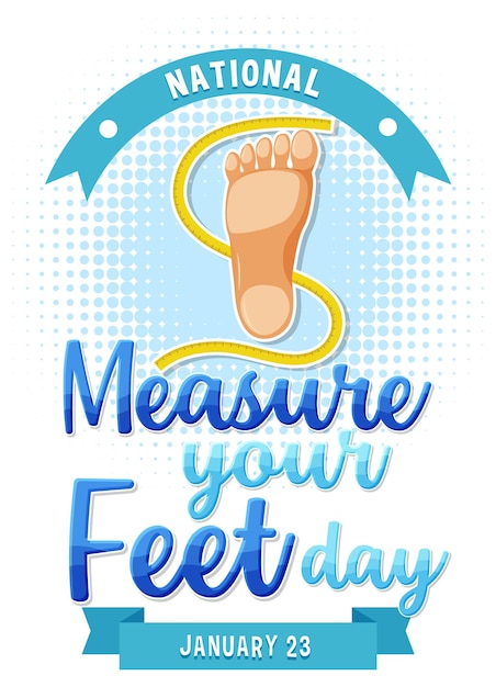 Free Vector national measure your feet day banner design