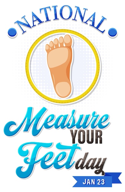 National Measure Your Feet Day Banner Design