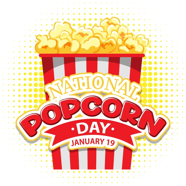 National Popcorn Day Banner Design