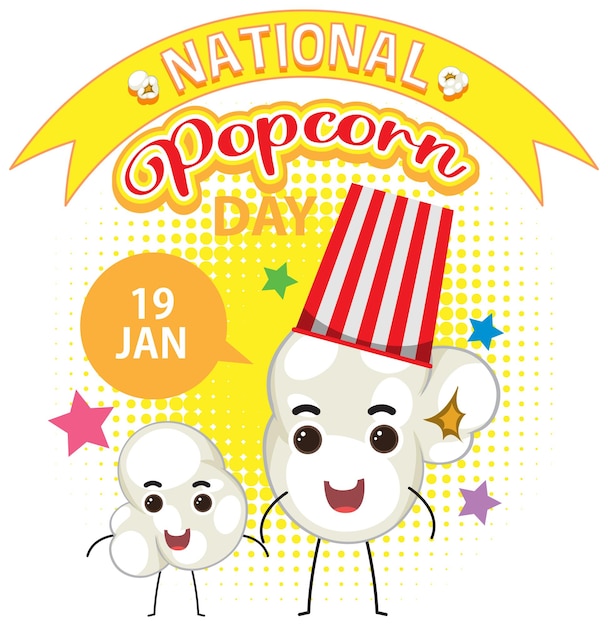 Free Vector national popcorn day banner design