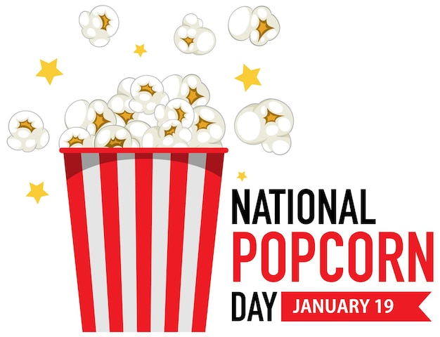 Free Vector national popcorn day banner design