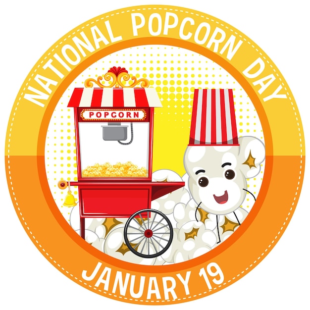 Free Vector national popcorn day banner design