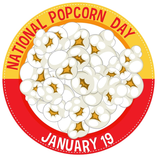 Free vector national popcorn day banner design