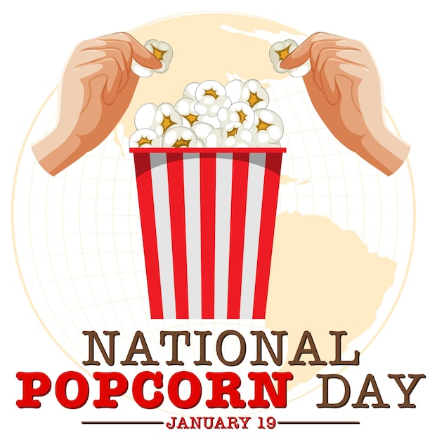 Free Vector national popcorn day banner design