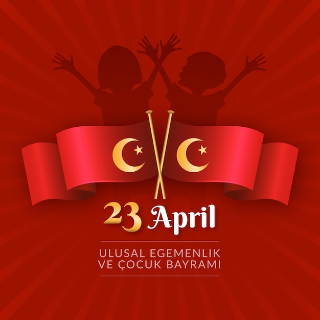 Free Vector national sovereignty and children's day