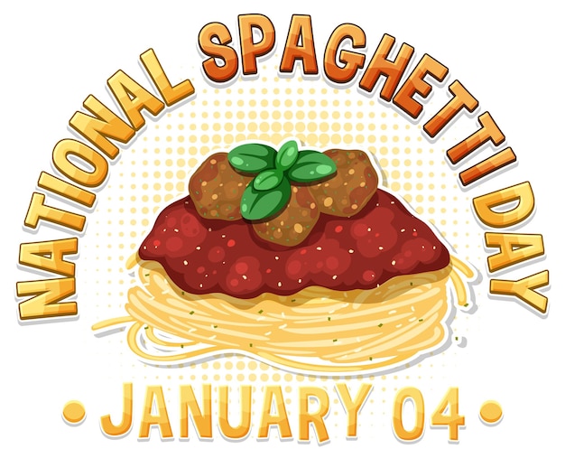 Free Vector national spaghetti day banner design