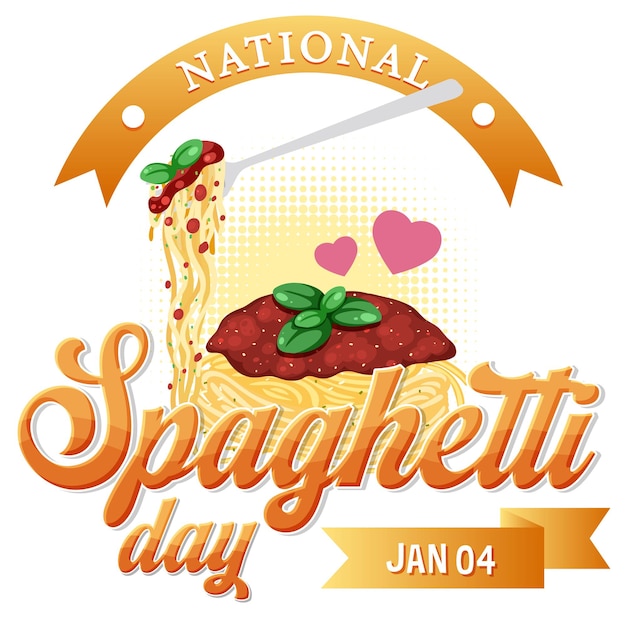 National Spaghetti Day Banner Design