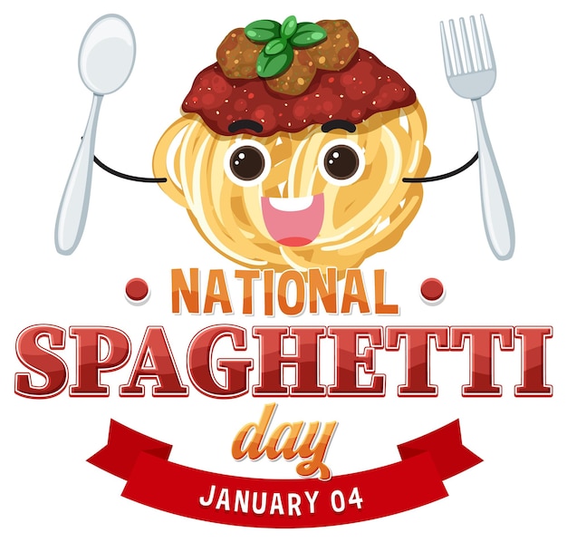 Free vector national spaghetti day banner design