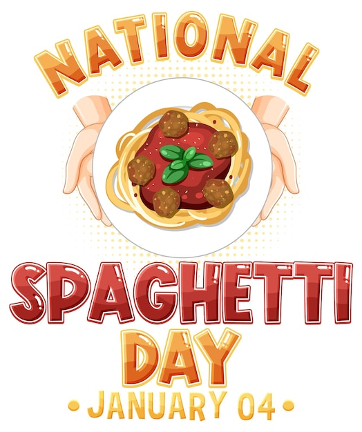 Free vector national spaghetti day banner design