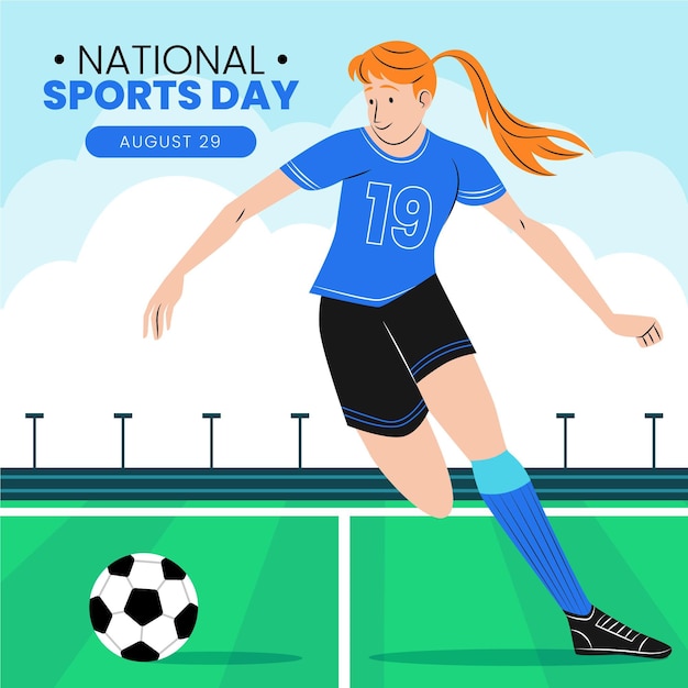 National sports day illustration