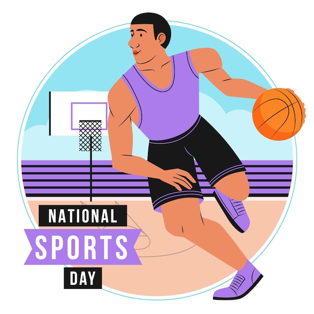 National sports day illustration