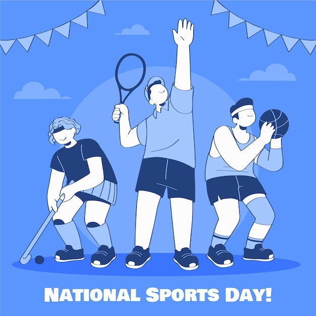 National sports day illustration