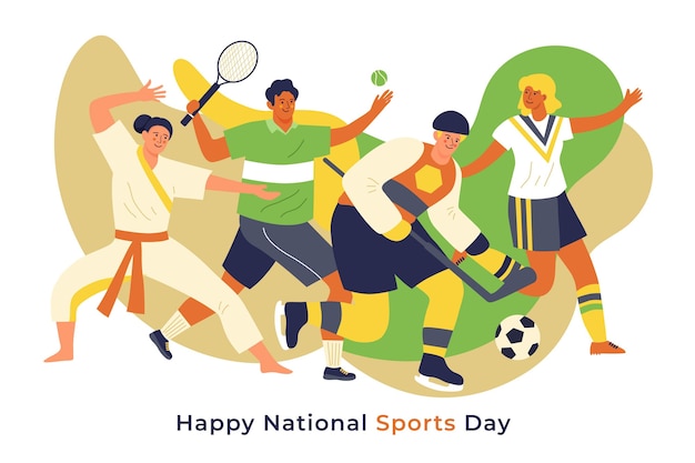 National sports day illustration