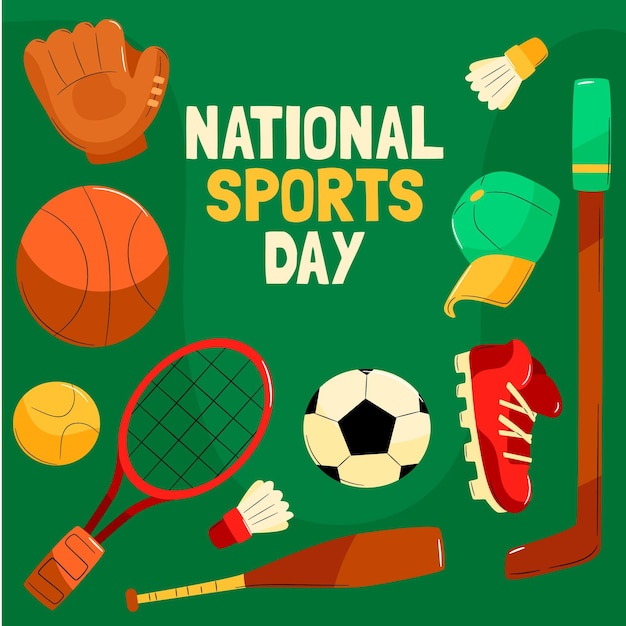 National sports day illustration