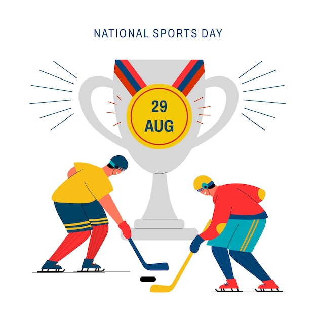 Free Vector national sports day illustration