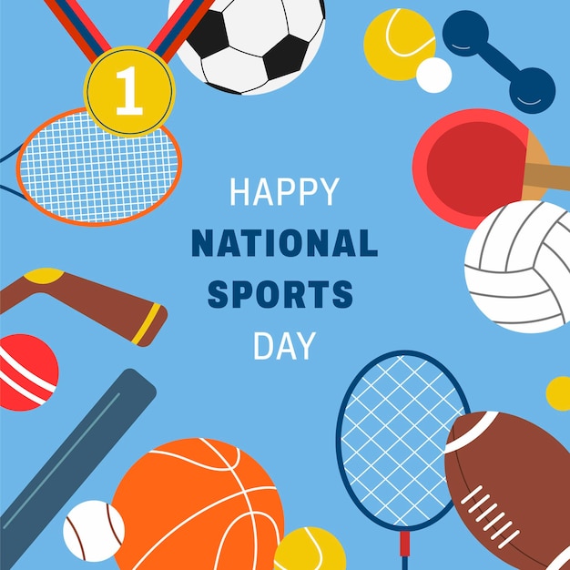 National sports day illustration