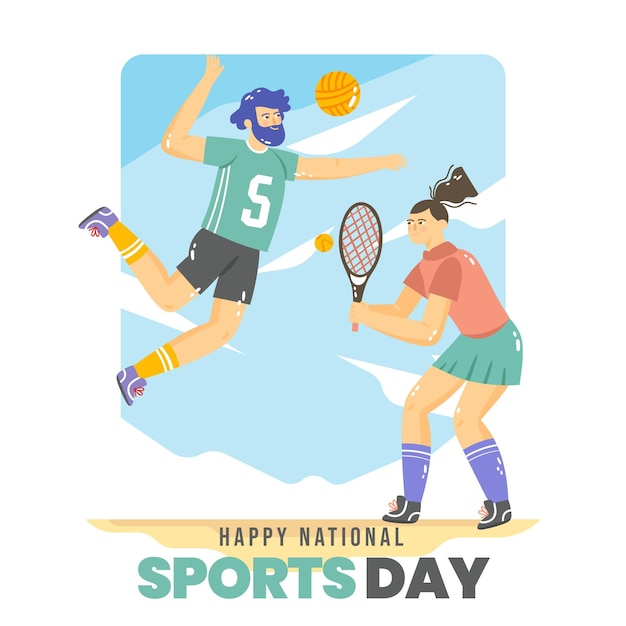 National sports day illustration