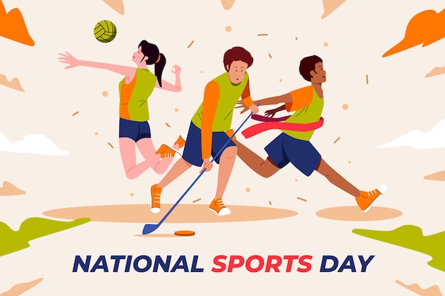 National sports day illustration