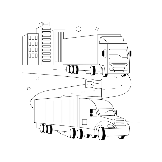 Free Vector national transport abstract concept vector illustration