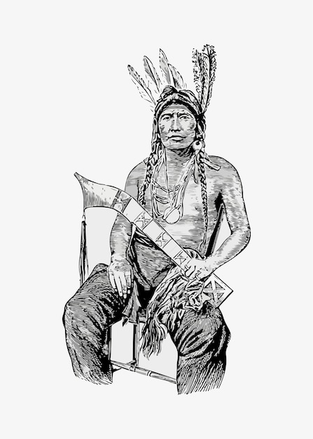 Free Vector native american man