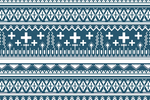 Free Vector native american seamless pattern, blue background vector