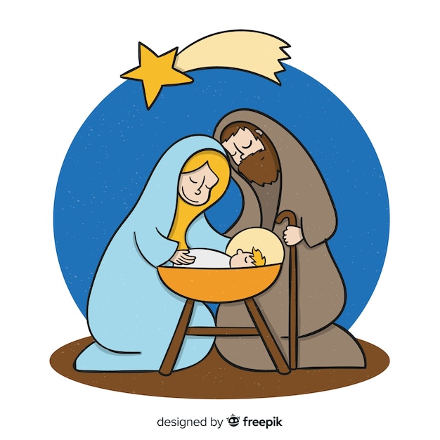 Free Vector nativity scene background