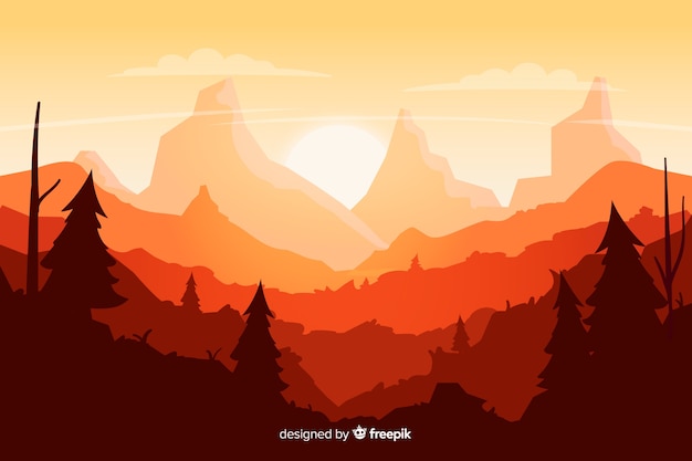 Natural background with mountains landscape gradient