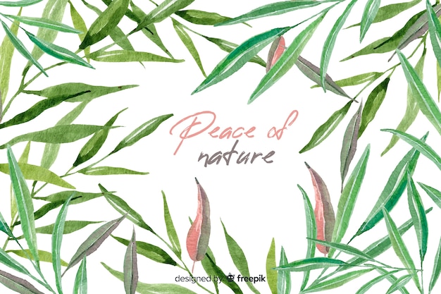 Free vector natural background with quote