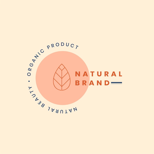 Natural brand logo badge design