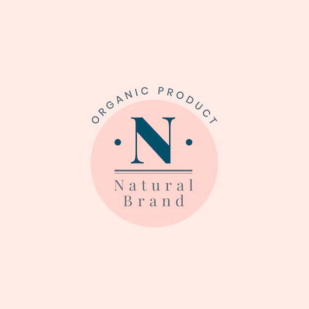 Natural brand logo badge design