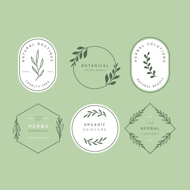 Natural business logo collection