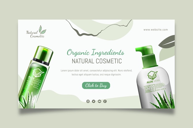 Natural cosmetic banner template