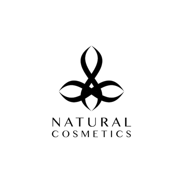 Natural cosmetics design logo vector