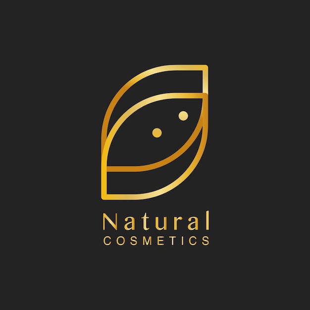 Natural cosmetics design logo vector