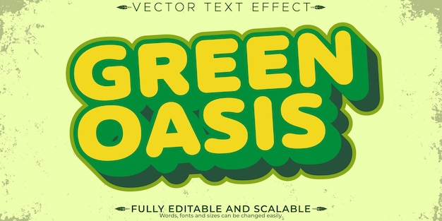 Free Vector natural editable text effect editable green and eco text style