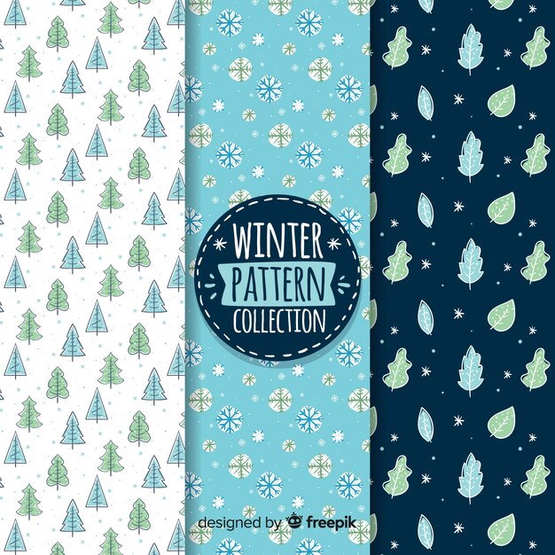 Natural elements winter pattern collection