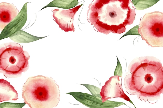 Free Vector natural floral background hand painted