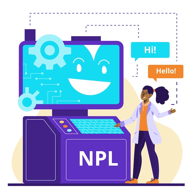 Natural language processing illustration