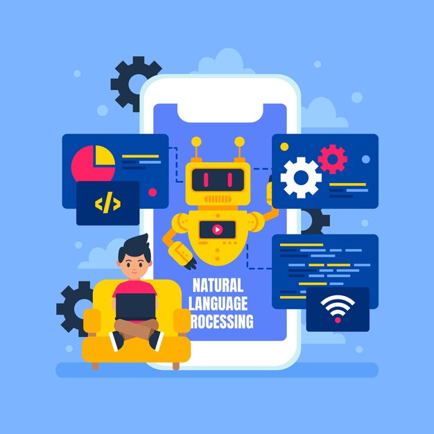 Natural language processing illustration