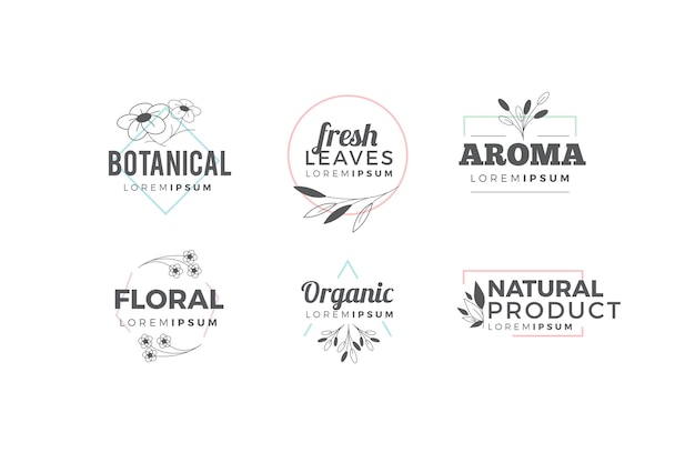 Natural logo pack in minimal style