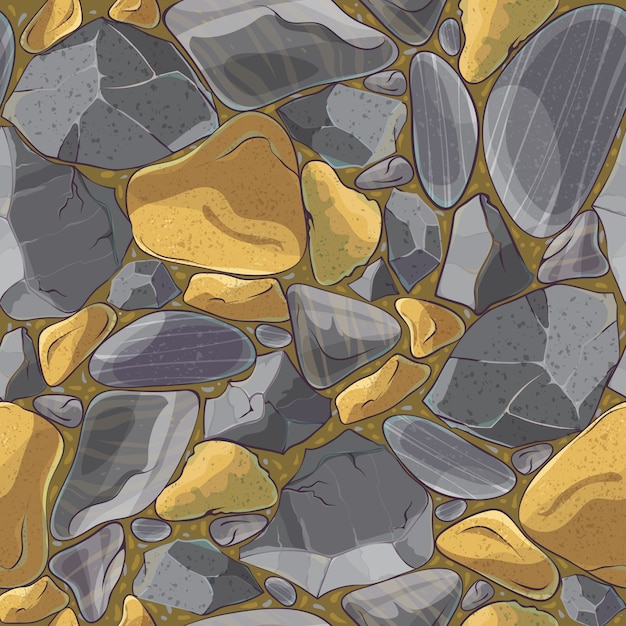 Free Vector natural minerals seamless mosaic pattern