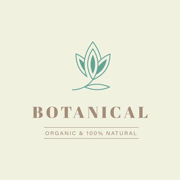 Free Vector natural and organic logo design for branding and corporate identity