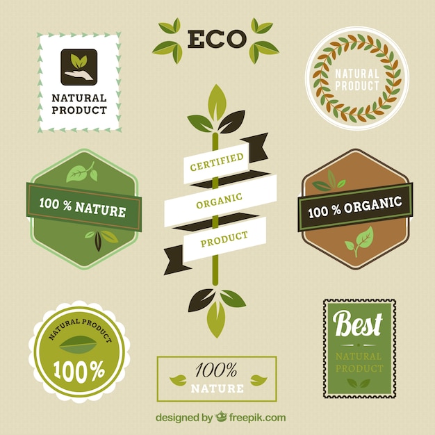 Free Vector natural product labels