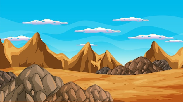 Free Vector a natural scene desert landscape