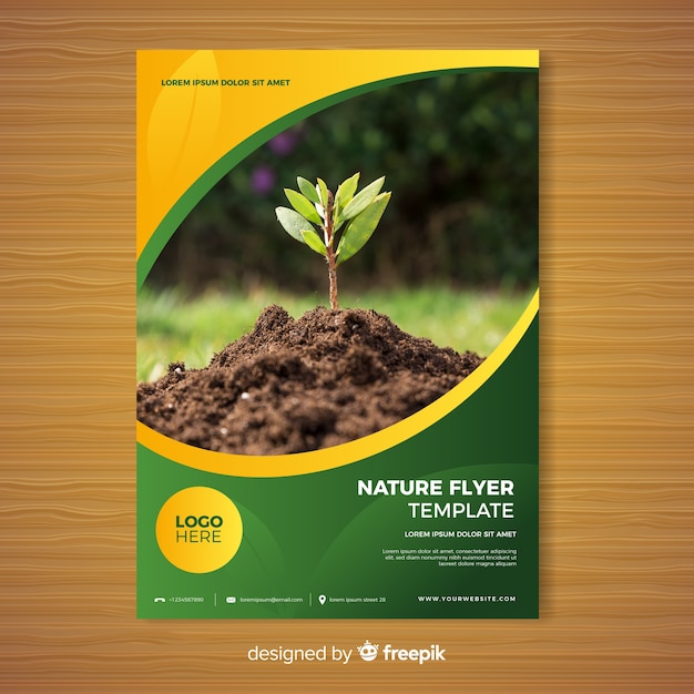 Free Vector nature brochure template